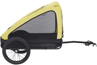 VidaXL Lumarko Przyczepka rowerowa dla zwierzaka, żółto-czarna 92596 VidaXL - Sprzęt podróżny i transportery dla psów - miniaturka - grafika 4