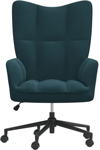 shumee Fotel niebieski obity aksamitem - Fotele - miniaturka - grafika 3