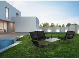 Ambiance Meble OGRODOWE tarasowe czarne zestaw mebli stół kanapa fotele 339111 - Pozostałe meble ogrodowe - miniaturka - grafika 6