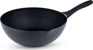 Woki - NoName Patelnia patelnia wok z wylewką 30 cm aluminium czarna twm_592449 - miniaturka - grafika 1
