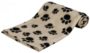 Trixie Koc 100X70Cm Beżowy W Czarne Łapki - Legowiska dla psów - miniaturka - grafika 2