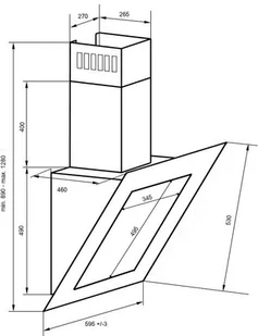 VDB GEO 60 Czarny - Okapy kuchenne - miniaturka - grafika 7
