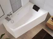 Wanny z hydromasażem - Riho Still Smart Plug&amp;Play wanna asymetryczna lewa z obudową + nóżki 170x110cm BD16 - miniaturka - grafika 1