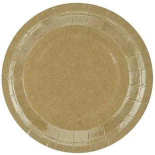 PartyDeco Talerzyki papierowe "Kraft" brązowe 18 cm 6 szt TPP35-031 - Naczynia i sztućce jednorazowe - miniaturka - grafika 2
