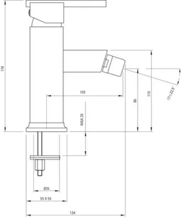 Deante CUBIC BDD 031M - Baterie bidetowe - miniaturka - grafika 3