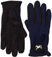 Rękawiczki jeździeckie - Riders Trend dorosłych Reiter rękawiczki rękawiczki do jazdy konnej Amara Palm z elastanem-Materiał przepuszcza powietrze, czarny, S 1007064-BLKBLU-S - miniaturka - grafika 1