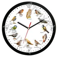 Zegary - Atrix Zegar z głosami ptaków plastik czarny #2 ATE2013PK3 - miniaturka - grafika 1