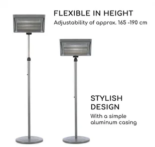 Blumfeldt Blumfeldt Heat Guard Focus grzejnik tarasowy na podczerwień IR ComfortHeat 1000/2000W szary HHG8-HeatGuardFocus - Ogrzewacze tarasowe - miniaturka - grafika 7