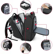 Torby na laptopy - Wrocław Plecak Nigeer na laptopa 17,3 bardzo pojem - miniaturka - grafika 1