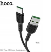 Kable USB - Hoco kabel Surge Fast Charge 5A Typ C X33 czarny - miniaturka - grafika 1