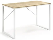 Biurka dla dzieci - Laforma Biurko Lisbet 120 cm naturalne/białe LM-N20-01 - miniaturka - grafika 1