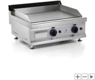 Royal Catering Podwójny grill gazowy 60 x 40 cm gładki 2 x 3100 W propan butan 0,02 bar RC-GGF600 - Piece, kotły  i płyty grzejne gastronomiczne - miniaturka - grafika 5