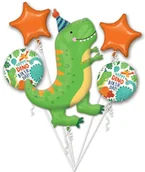 Urodziny dziecka - AMSCAN Bukiet balonów foliowych Dinozaury - 1 kpl. 4067001 - miniaturka - grafika 1