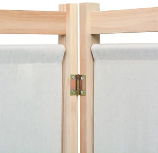 vidaXL 3-panelowy parawan, lite drewno sosnowe, 120x170 cm - Parawany - miniaturka - grafika 5