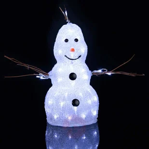 Best Season Mała zewnętrzna figura LED Crystal Snowman - Oświetlenie świąteczne - miniaturka - grafika 3