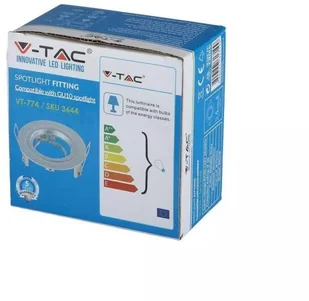 v-tac Oprawa Oczko V-TAC Aluminiowa Odlew GU10 Okrągła Srebrno Szary VT-774 - Oprawy, klosze i abażury - miniaturka - grafika 4