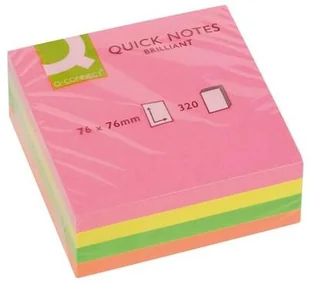 Q-Connect Karteczki samop. 76x76 320K NEON KF01348 - Etykiety samoprzylepne i bloki etykiet - miniaturka - grafika 4
