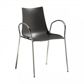 Krzesła - Scab Design Krzesło Zebra Technopolymer z podłokietnikami - rama chromowana 2616 CH - miniaturka - grafika 1