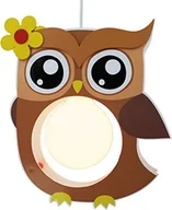 Lampy sufitowe - Elobra lampa sufitowa lampa wisząca z motywem sowy dla dzieci, pokój dziecięcy, drewno, brązowy, a + + 130162 - miniaturka - grafika 1