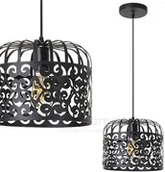 Lampy sufitowe - Rabalux LAMPA wisząca ALESSANDRA 2156 metalowa OPRAW ażurowy zwis vintage czarny 2156 - miniaturka - grafika 1