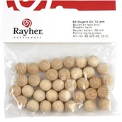 Pozostałe akcesoria dla plastyków - Rayher 6252500 kule z surowego drewna, SB-Btl. 4 sztuki, 30 MM , Nienawiercany 62-525-00 - miniaturka - grafika 1