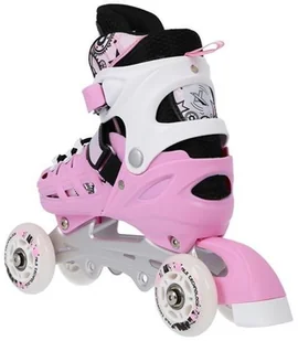 Nils EXTREME NH10905 4w1 RÓŻOWE ROZM. L(39-42) ŁYŻWOROLKI Z WYM. PŁOZĄ HOKEJOWĄ EXTREME 16-25-031 - Rolki - miniaturka - grafika 21