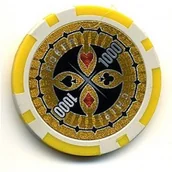 Zestawy do pokera - MAKSTOR.pl PROFESJONALNY ZETON DO GRY Z NOMINALEM 1000 KASYNO POKER ZTN100 (ZTN1000) - miniaturka - grafika 1