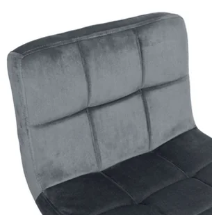 Krzesło barowe ARAKO BLACK aksamitne grafitowe VELVET - Taborety i hokery - miniaturka - grafika 9