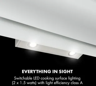 Klarstein Aurica 90 Biały (CGCH3-Aurica-90-WH) - Okapy kuchenne - miniaturka - grafika 7