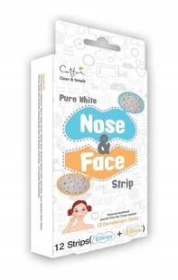 Cettua Pure White Nose & Face Strip 12 Paski oczyszczające na twarz 12 sztuk - Maseczki do twarzy - miniaturka - grafika 7