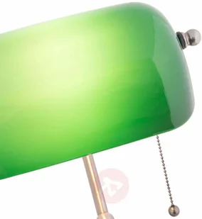 Clayre & Eef Ozdobna lampa bankierska Verda z niklowaną nogą - Lampy stojące - miniaturka - grafika 5