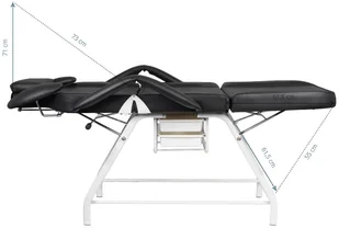 ACTIVESHOP Fotel Zabiegowy Do Rzęs Ivette Czarny 10003_133149 - Fotele kosmetyczne - miniaturka - grafika 3