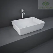 Umywalki - RAK Ceramics Ceramics FEELING UMYWALKA SLIM NABLATOWA PROSTOKĄTNA 50X36 CM BIAŁY MAT (500) FEECT5000500A - miniaturka - grafika 1