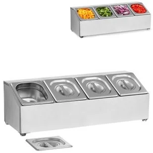 Royal Catering Ekspozytor na pojemniki GN 1/6 - 4 pojemniki GN RCPN 4 RCPN 4 - Meble gastronomiczne - miniaturka - grafika 2