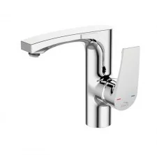 Laveo Deza Jednouchwytowa bateria umywalkowa stojąca wysoka chrom BAD025D - Baterie umywalkowe - miniaturka - grafika 3