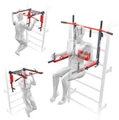 Poręcze i drążki do podciągania - K-SPORT DRĄŻEK+PORĘCZ do ćwiczeń podciągania na drabinkę 2W1 KSSL080/3 - miniaturka - grafika 1