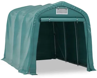 vidaXL Namiot garażowy z PVC, 2,4 x 3,6 m, zielony 3056432 - Pawilony ogrodowe - miniaturka - grafika 2