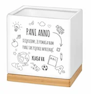 Donice - Blumfeldt Murrano Personalizowana kwadratowa z napisem dla wychowawczyni PDC2-031 - miniaturka - grafika 1