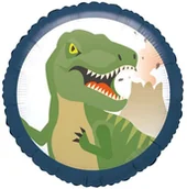 Balony i akcesoria - Amscan Balon foliowy "Happy Dinosaur", 17" CIR 39252 - miniaturka - grafika 1