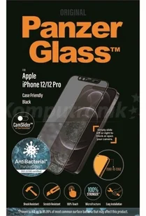 PanzerGlass Szkło hartowane CF CamSlider, iPhone 12 / 12 Pro, czarna ramka 5711724027147 - Szkła hartowane na telefon - miniaturka - grafika 3