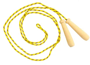 AKS Skakanka sznurkowa dziecięca żółta - 2 m - 1 szt. AKS6173 - Zabawki i gry sportowe - miniaturka - grafika 2