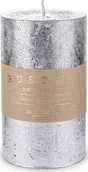Świece - Art Pol Pol Pl Srebrny Świeca Rustic Metalic Walec Średni 143626 - miniaturka - grafika 1