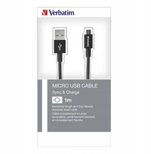 Verbatim Kabel micro USB-B M USB-A M 1m czarny KKVMKKBU0060 - Kable komputerowe i do monitorów - miniaturka - grafika 3