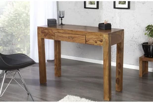 Invicta Biurko Makassar 100 cm sheesham szuflada 30148 - Biurka - miniaturka - grafika 2