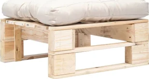 vidaXL Ogrodowy puf z palet, piaskowa poduszka, naturalne drewno FSC vidaXL - Pozostałe meble ogrodowe - miniaturka - grafika 2