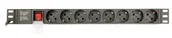 Listwy zasilające - Gembird LISTWA ZASILAJĄCA RACK 19" PDU EG-PDU-014-C14 1U, 16A, 8X SCHUKO, WTYK C14, KABEL 3M EG-PDU-014-C14 - miniaturka - grafika 1