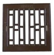 Kratki wentylacyjne - Szyld Kratki Plastikowy 14*14CM Brązowy - miniaturka - grafika 1