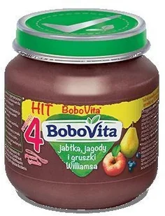 Bobovita Owoce Jabłka i jagody po 4 miesiącu 125g - Desery dla dzieci - miniaturka - grafika 2