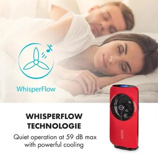 Klarstein Cool Tropic wentylator stojący z nawilżaczem powietrza 48W 2820m/h czerwony VTSA5-Cool Tropic RD - Klimatory - miniaturka - grafika 4