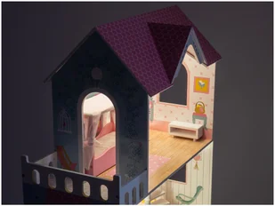 Mamabrum XXL Największy drewniany domek dla lalek 123 cm podświetlany LED taras akcesoria ogródek DOMEK W06A379 - Domki dla lalek Mamabrum XXL Największy drewniany domek dla lalek 123 cm podświetlany LED taras akcesoria ogródek DOMEK W06A379 - Domki dla lalek - miniaturka - grafika 14